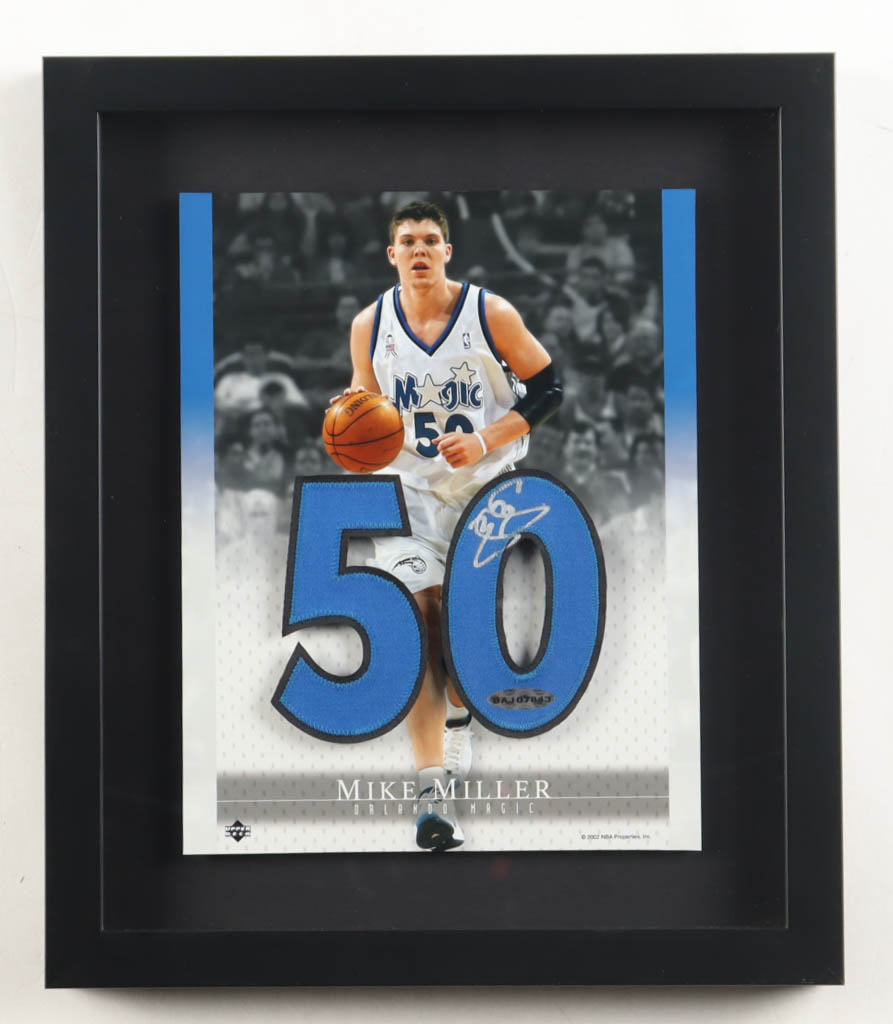 Mike Miller Signed Magic Custom Framed Jersey Number Patch Display (UDA) at PristineAuction.com Mike Miller Signed Magic Custom Framed Jersey Number Patch Display (UDA) at PristineAuction.com