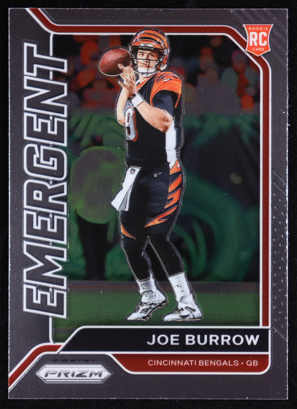 Joe Burrow 2020 Panini Prizm Emergent #1 RC at PristineAuction.com Joe Burrow 2020 Panini Prizm Emergent #1 RC at PristineAuction.com