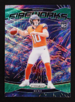 Bo Nix 2024 Panini Prizm Fireworks Prizms Green Wave #23 RC at PristineAuction.com
