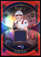 Drake Maye 2024 Select Rookie Swatches Prizm Red #21 RC at PristineAuction.com