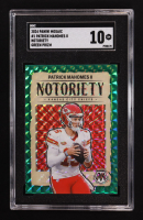 Patrick Mahomes II 2024 Panini Mosaic Notoriety Mosaic Green #1 (SGC 10) at PristineAuction.com