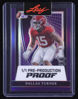 Dallas Turner 2024 Leaf Pro Set Purple Pre-Production Proof #NNO #1/1 RC at PristineAuction.com