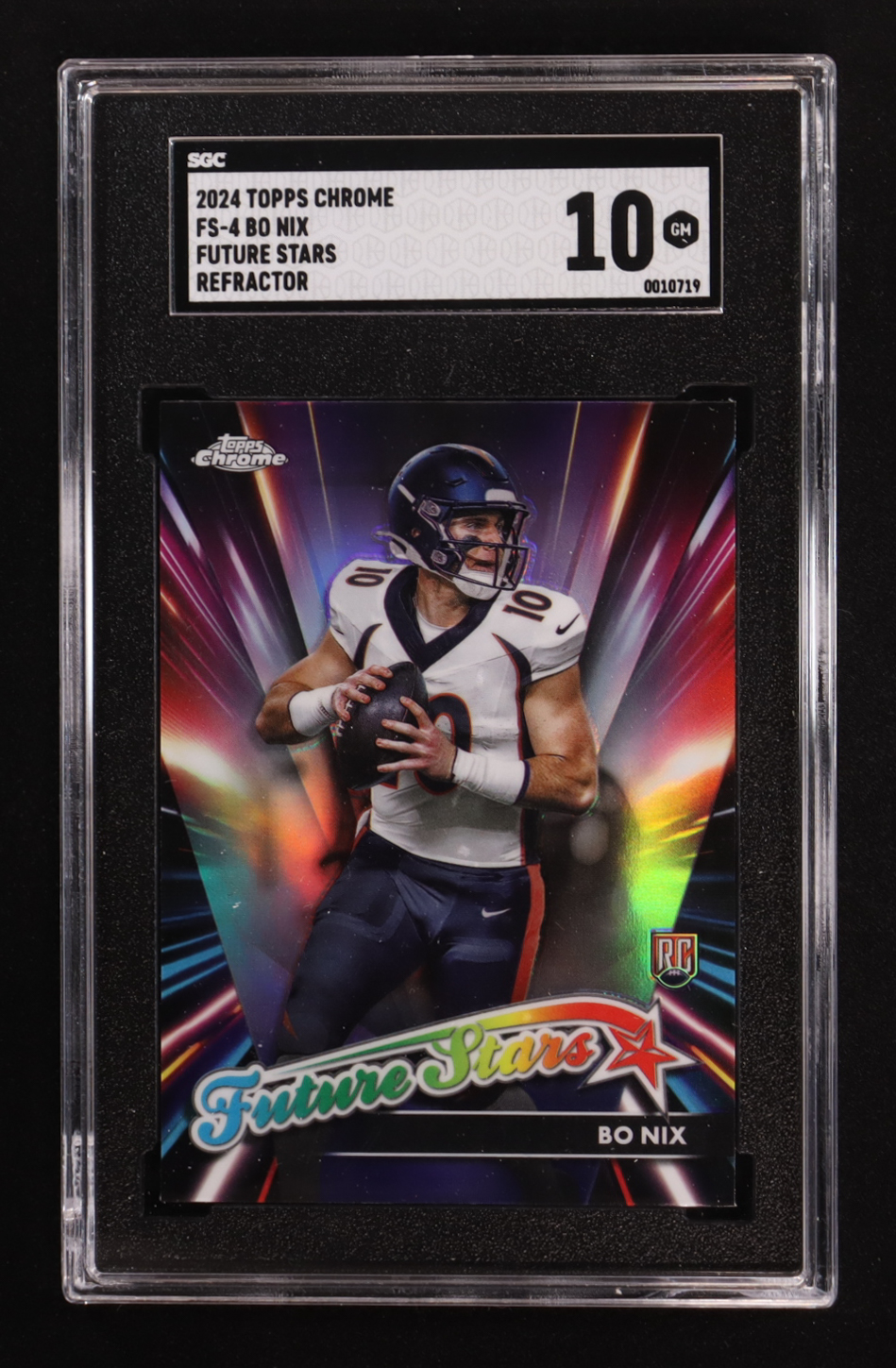 Bo Nix 2024 Topps Chrome Future Stars #FS4 RC (SGC 10) at PristineAuction.com Bo Nix 2024 Topps Chrome Future Stars #FS4 RC (SGC 10) at PristineAuction.com