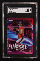 Bo Nix 2024 Topps Chrome Finesse Pink Refractors #F4 RC (SGC 10) at PristineAuction.com