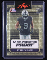 Tyree Wilson 2023 Leaf Pro Set Gold Mosaic Pre-Production Proof #1/1 RC at PristineAuction.com