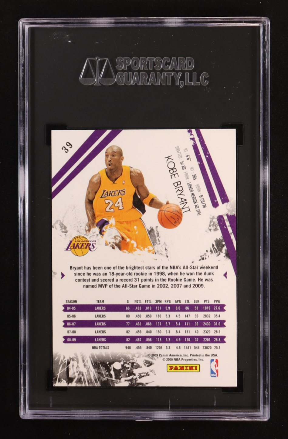 Kobe Bryant 2009-10 Rookies and Stars #39 (SGC 10) at PristineAuction.com Kobe Bryant 2009-10 Rookies and Stars #39 (SGC 10) at PristineAuction.com