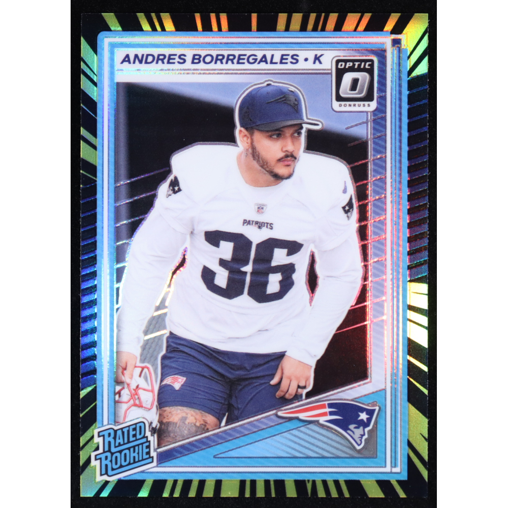 Andres Borregales 2025 Panini Donruss Optic Electricity RR #287 RC #08/75 at PristineAuction.com