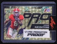 Kenny McIntosh 2024 Leaf Pro Set Gold Mosaic Pre-Production Proof #NNO #1/1 RC at PristineAuction.com