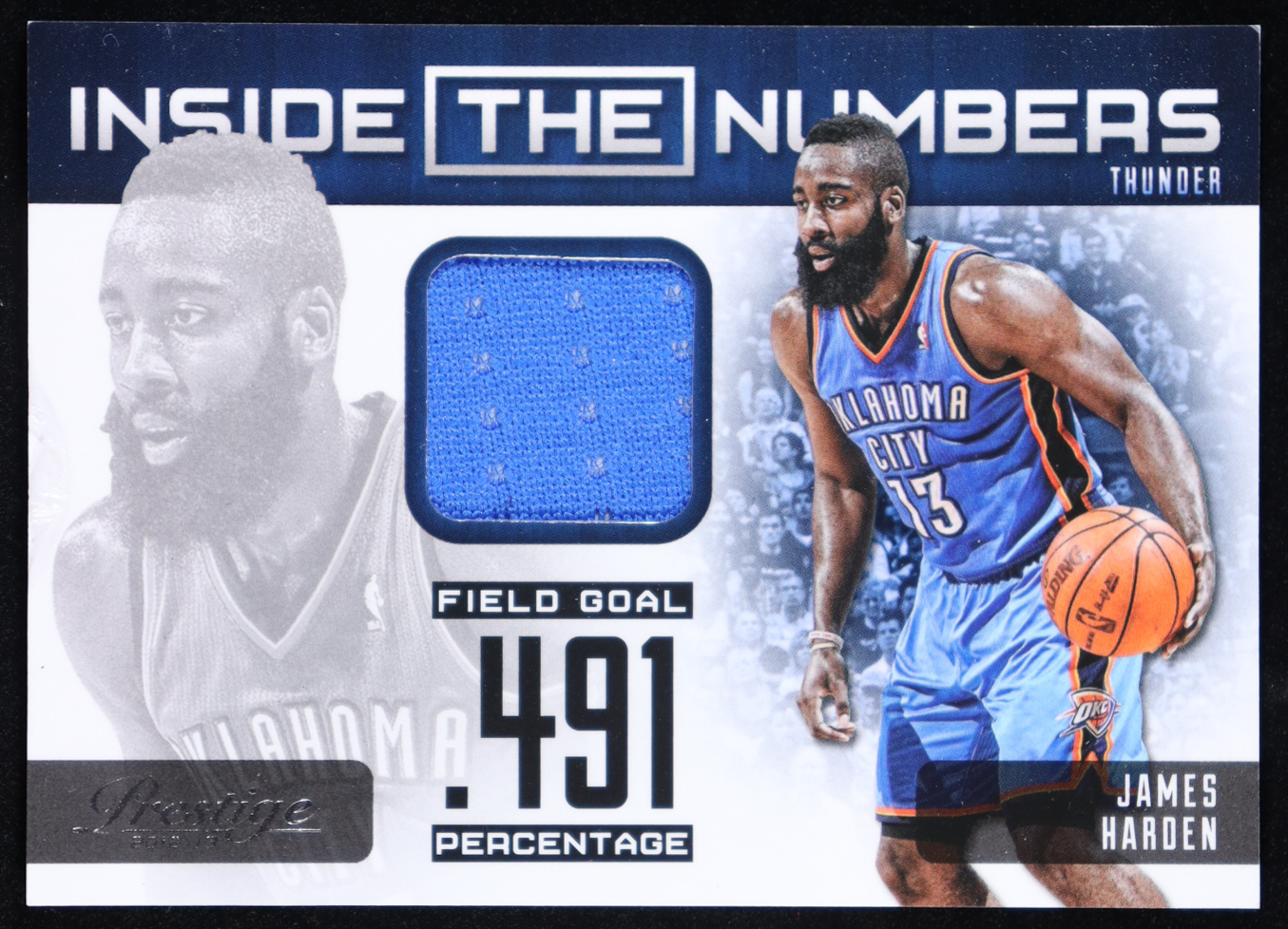 James Harden 2012-13 Prestige Inside the Numbers Materials #41 at PristineAuction.com James Harden 2012-13 Prestige Inside the Numbers Materials #41 at PristineAuction.com