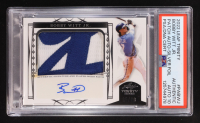 Bobby Witt Jr. 2022 Leaf Trinity Patch Autographs Silver Foil Player-Worn #PABWJ #65/99 RC (PSA Authentic | Autograph Graded 10) at PristineAuction.com