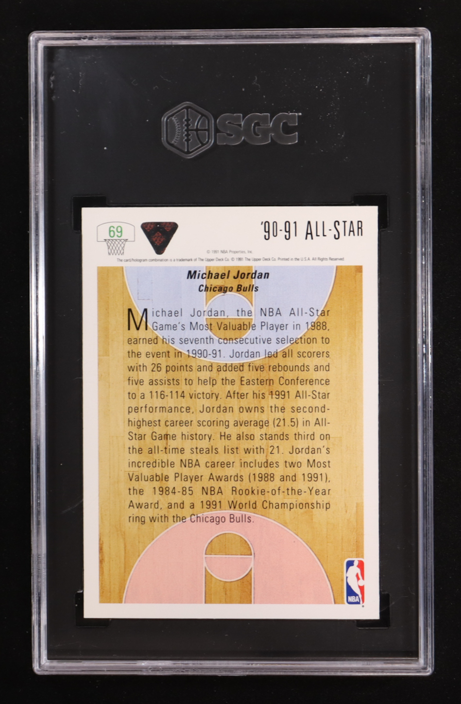 Michael Jordan 1991-92 Upper Deck #69 AS (SGC 9.5) at PristineAuction.com Michael Jordan 1991-92 Upper Deck #69 AS (SGC 9.5) at PristineAuction.com