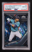 Julio Rodriguez 2023 Topps Chrome Black Blue Lava Refractor #59 #75/75 RC (PSA 10) at PristineAuction.com