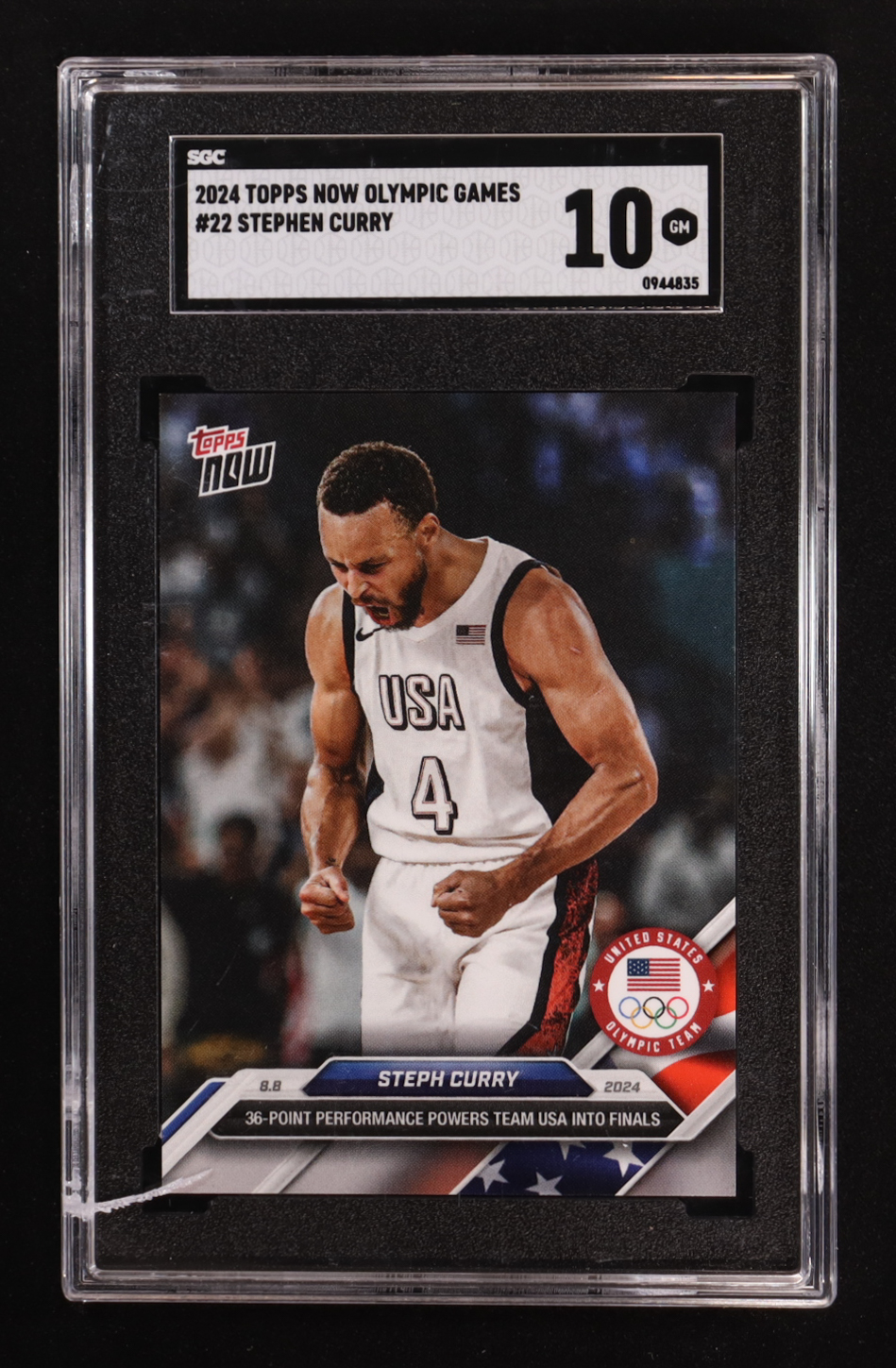 Stephen Curry 2024 Topps Now Olympic Games #22 (SGC 10) at PristineAuction.com Stephen Curry 2024 Topps Now Olympic Games #22 (SGC 10) at PristineAuction.com