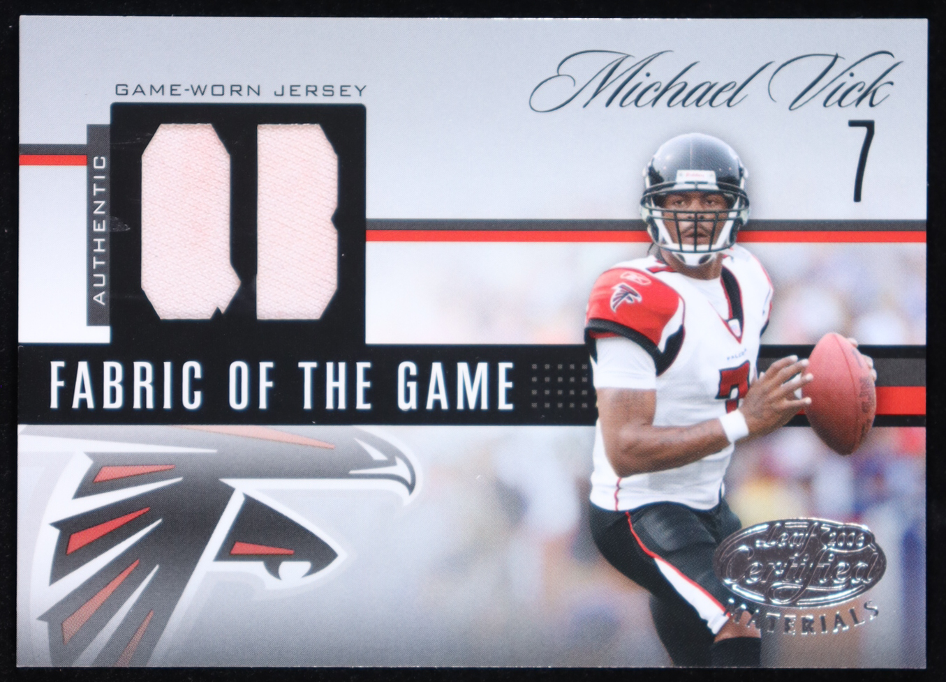 Michael Vick 2006 Leaf Certified Materials Fabric of the Game Position #FOTG119 #14/50 at PristineAuction.com Michael Vick 2006 Leaf Certified Materials Fabric of the Game Position #FOTG119 #14/50 at PristineAuction.com