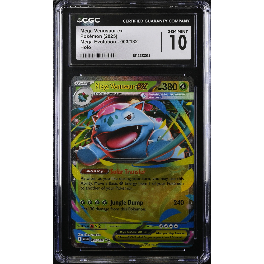 Mega Venusaur Ex 2025 Pokemon Mega Evolution Holo #003/132 (CGC 10) at PristineAuction.com