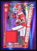 Xavier Worthy 2024 Donruss Optic Rookie Phenoms Blue Hyper #42 RC at PristineAuction.com