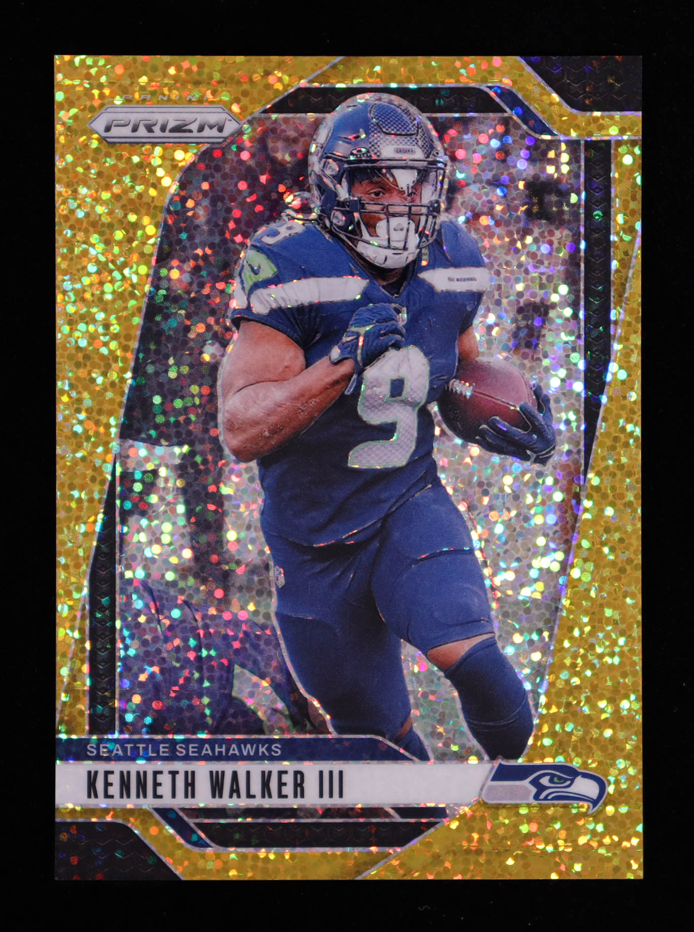Kenneth Walker III 2024 Panini Prizm Prizms Gold Sparkle #260 #10/24 at PristineAuction.com Kenneth Walker III 2024 Panini Prizm Prizms Gold Sparkle #260 #10/24 at PristineAuction.com
