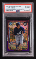 Aaron Judge 2015 Bowman Chrome The Farm's Finest Mini Purple Shimmer Refractor #FFMAJ #071/250 RC (PSA 10) at PristineAuction.com