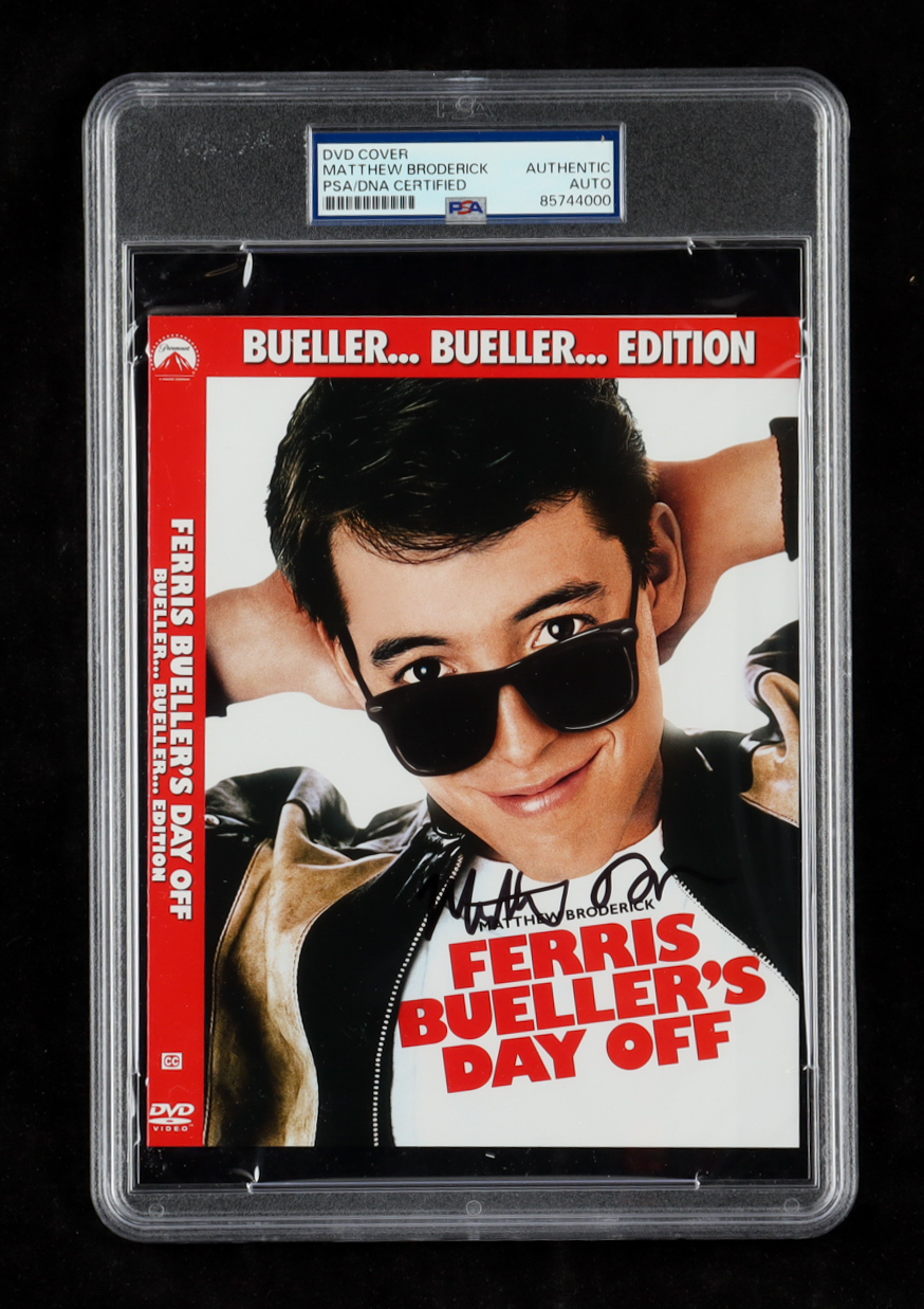 Matthew Broderick Signed "Ferris Bueller's Day Off" DVD Insert (PSA) at PristineAuction.com Matthew Broderick Signed "Ferris Bueller's Day Off" DVD Insert (PSA) at PristineAuction.com