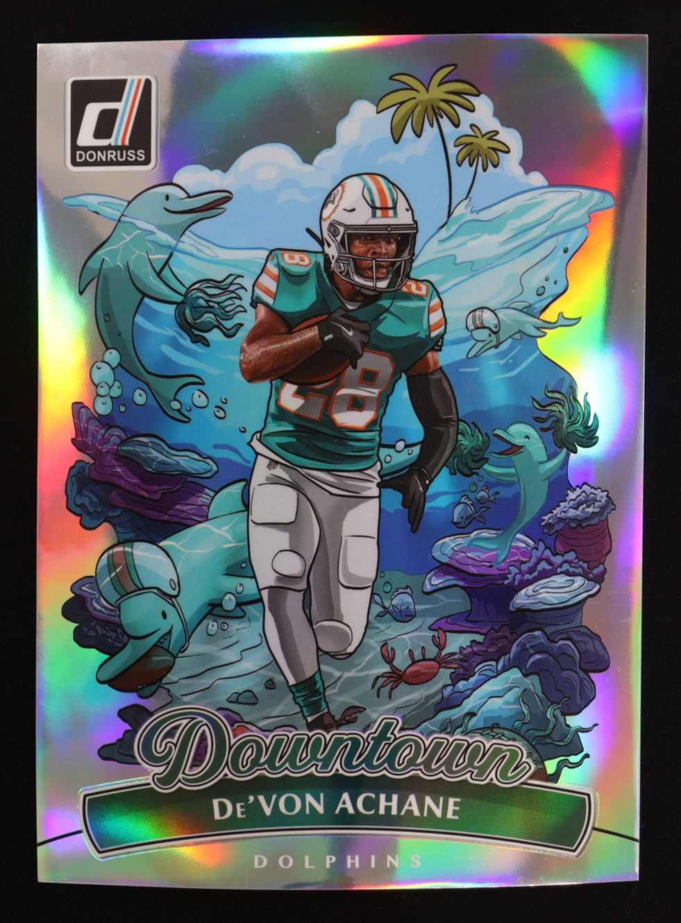 De'Von Achane 2025 Donruss Downtown! Oversize #10 at PristineAuction.com De'Von Achane 2025 Donruss Downtown! Oversize #10 at PristineAuction.com