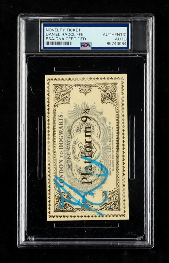 Danielle Radcliffe Signed "Harry Potter" Platform 9 3/4 Ticket (PSA) at PristineAuction.com Danielle Radcliffe Signed "Harry Potter" Platform 9 3/4 Ticket (PSA) at PristineAuction.com