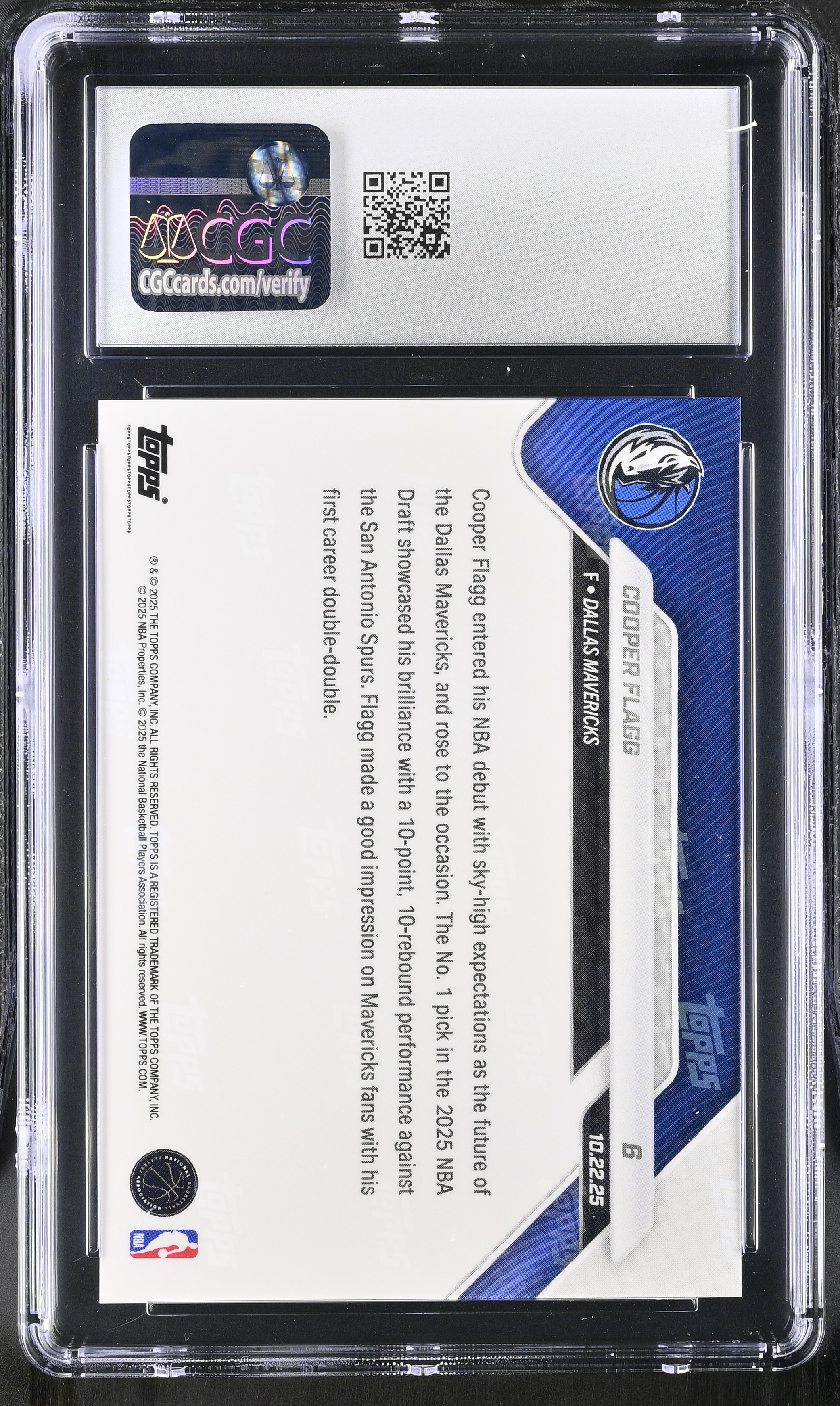 Cooper Flagg 2025-26 Topps Now #6 RC (CGC 9.5) at PristineAuction.com Cooper Flagg 2025-26 Topps Now #6 RC (CGC 9.5) at PristineAuction.com