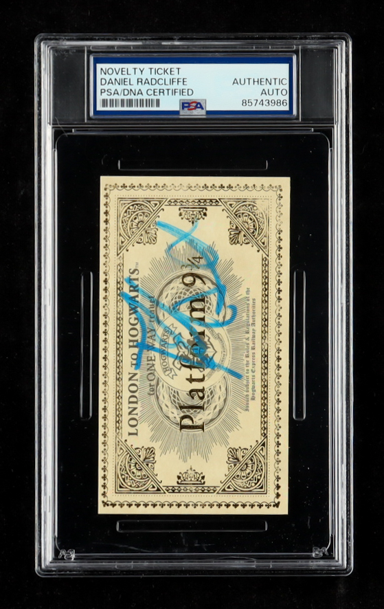 Danielle Radcliffe Signed "Harry Potter" Platform 9 3/4 Ticket (PSA) at PristineAuction.com Danielle Radcliffe Signed "Harry Potter" Platform 9 3/4 Ticket (PSA) at PristineAuction.com