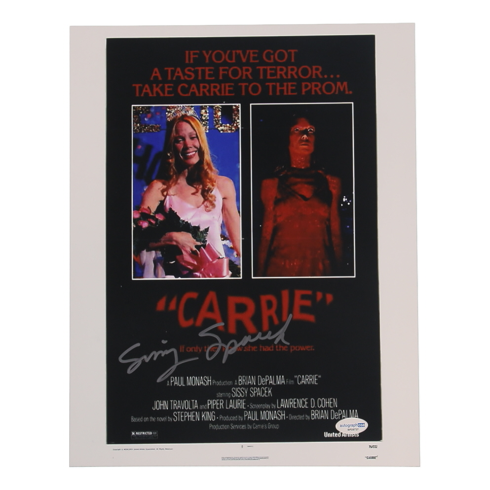 Sissy Spacek Signed "Carrie" 11x14 Photo (ACOA) at PristineAuction.com Sissy Spacek Signed "Carrie" 11x14 Photo (ACOA) at PristineAuction.com