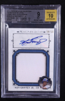 Ken Griffey Jr. 2014 Topps Museum Collection Momentous Material Jumbo Relic Autographs #MMARKG #08/10 (BGS 9 | Autograph Grade 10) at PristineAuction.com