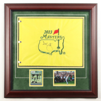 Adam Scott Signed 2013 Masters Custom Framed Golf Pin Flag Display (Beckett) at PristineAuction.com