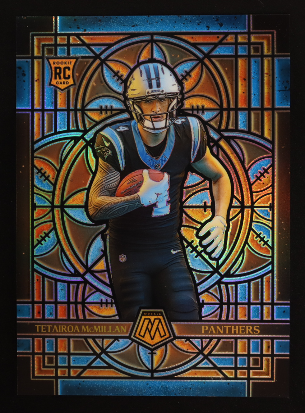 Tetairoa McMillan 2025 Panini Mosaic Stained Glass Oversized #3 RC at PristineAuction.com Tetairoa McMillan 2025 Panini Mosaic Stained Glass Oversized #3 RC at PristineAuction.com