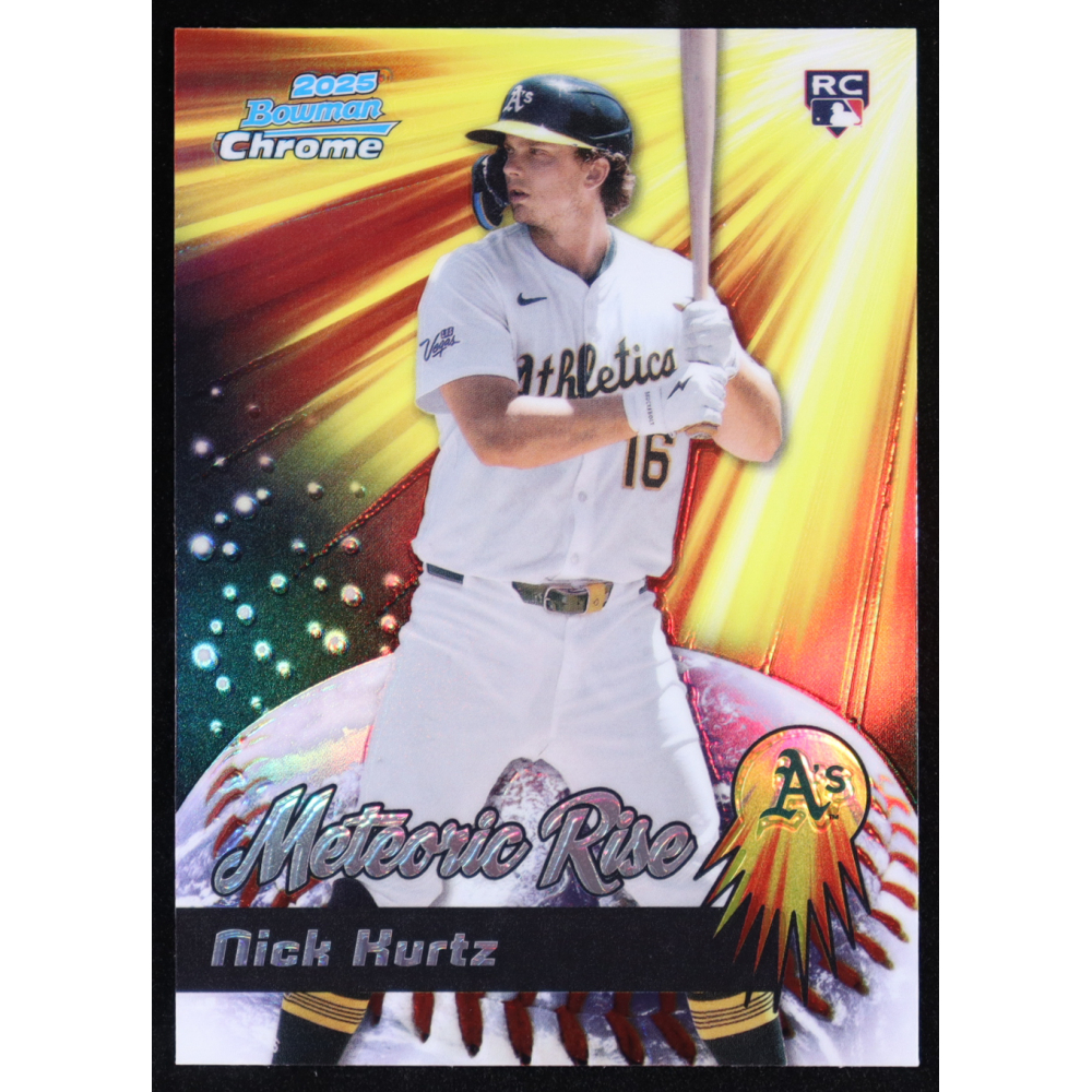 Nick Kurtz 2025 Bowman Chrome Meteoric Rise #MR-7 RC at PristineAuction.com