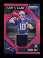 Drake Maye 2024 Panini Prizm Rookie Gear Pink #6 RC at PristineAuction.com