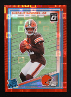 Shedeur Sanders 2025 Donruss Optic Rated Rookies Preview Red Pandora #306 RC at PristineAuction.com