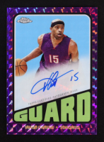 Vince Carter 2023-24 Topps Chrome '72 Topps Autographs Purple Geometric Refractors #TAVC at PristineAuction.com