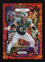 Jason Kelce 2023 Panini Prizm Prizms Red Sparkle #245 at PristineAuction.com