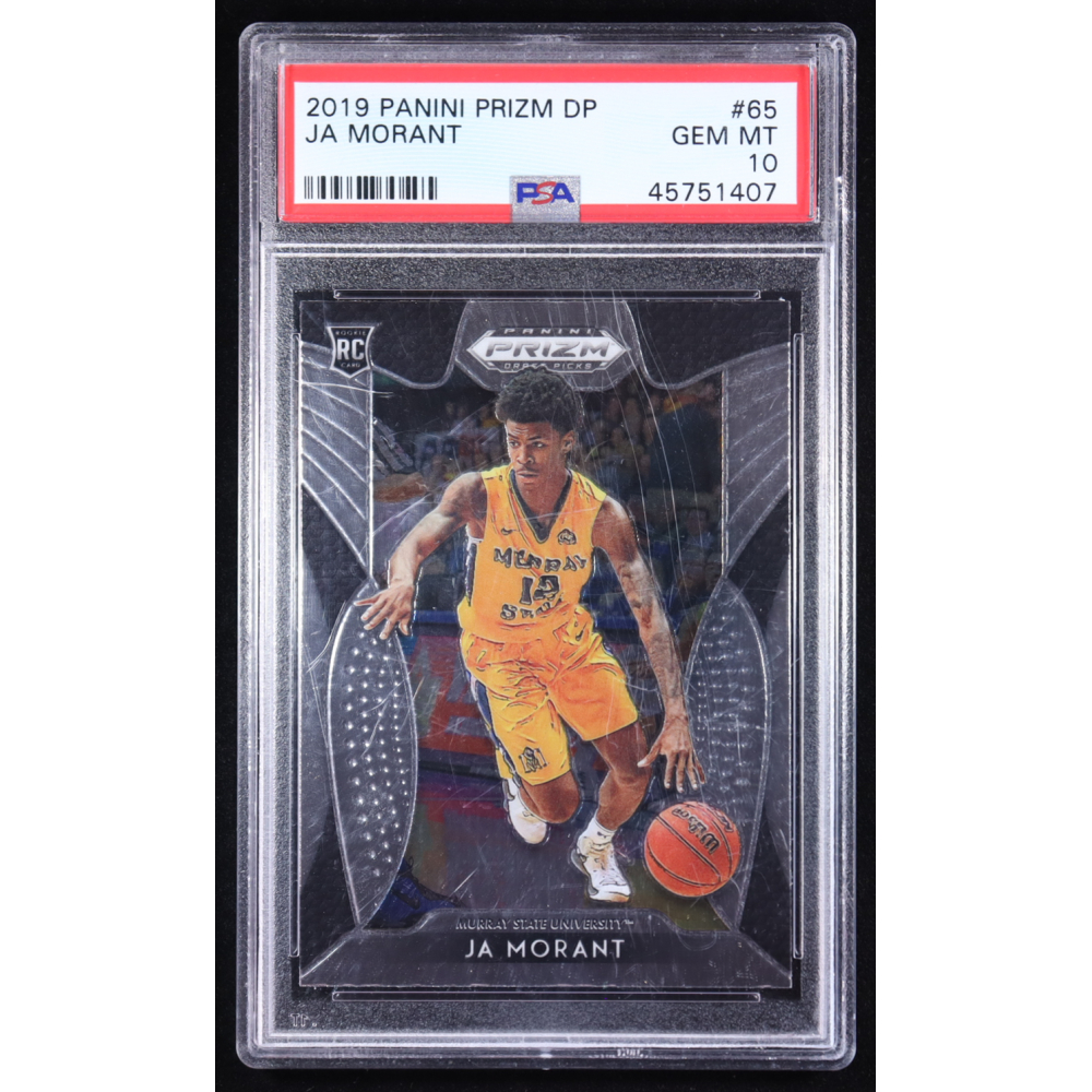 Ja Morant 2019-20 Panini Prizm Draft Picks #65 RC (PSA 10) at PristineAuction.com