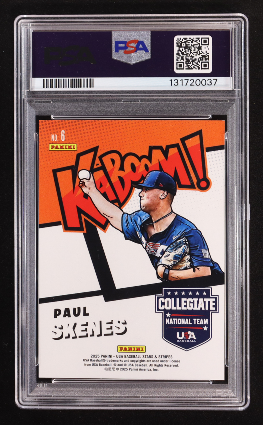 Paul Skenes 2025 USA Baseball Stars and Stripes Kaboom! #6 (PSA 9) at PristineAuction.com Paul Skenes 2025 USA Baseball Stars and Stripes Kaboom! #6 (PSA 9) at PristineAuction.com