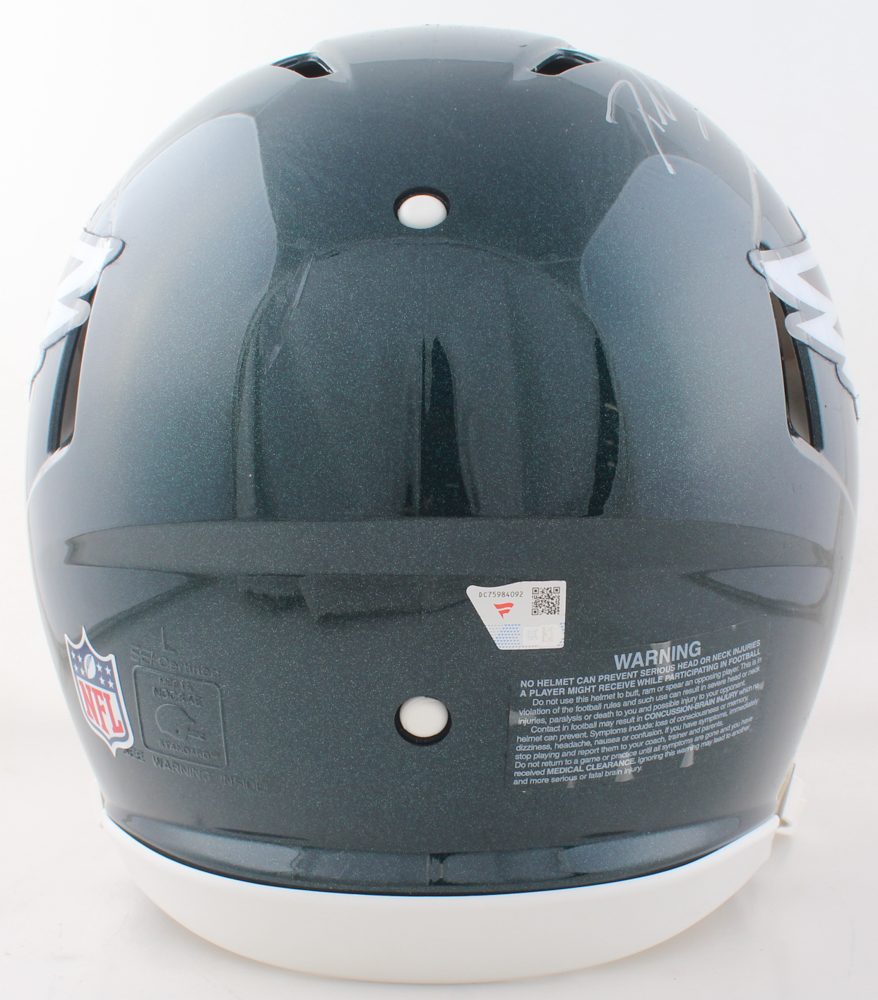 Dallas Goedert Signed Eagles Full-Size Authentic On-Field Speed Helmet Inscribed "XB LIX Champ" (Fanatics) at PristineAuction.com Dallas Goedert Signed Eagles Full-Size Authentic On-Field Speed Helmet Inscribed "XB LIX Champ" (Fanatics) at PristineAuction.com