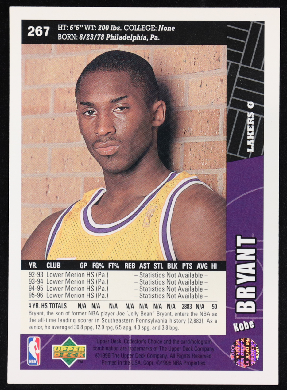 Kobe Bryant 1996-97 Collector's Choice #267 RC at PristineAuction.com Kobe Bryant 1996-97 Collector's Choice #267 RC at PristineAuction.com