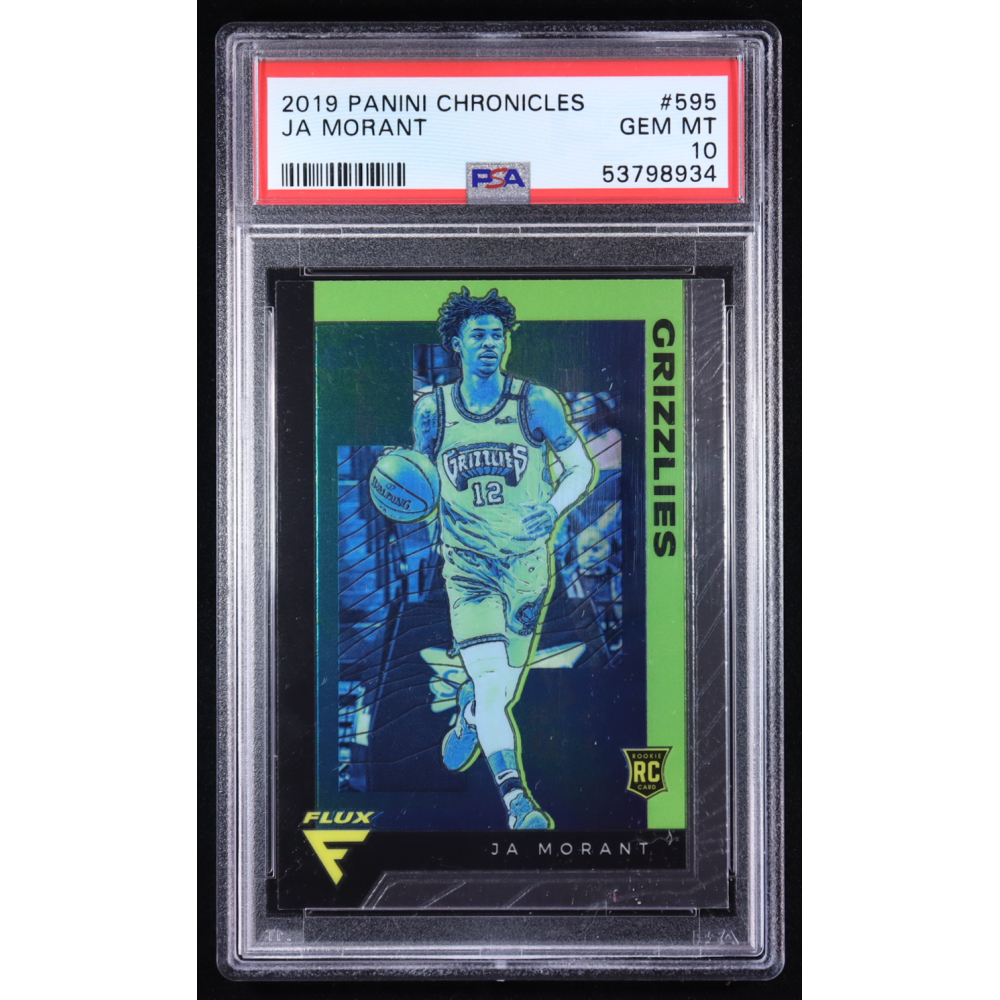 Ja Morant 2019-20 Panini Chronicles Flux #595 RC (PSA 10) at PristineAuction.com