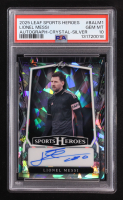Lionel Messi 2025 Leaf Sports Heroes Autographs Crystal Silver #BALM1 #05/15 (PSA 10) at PristineAuction.com