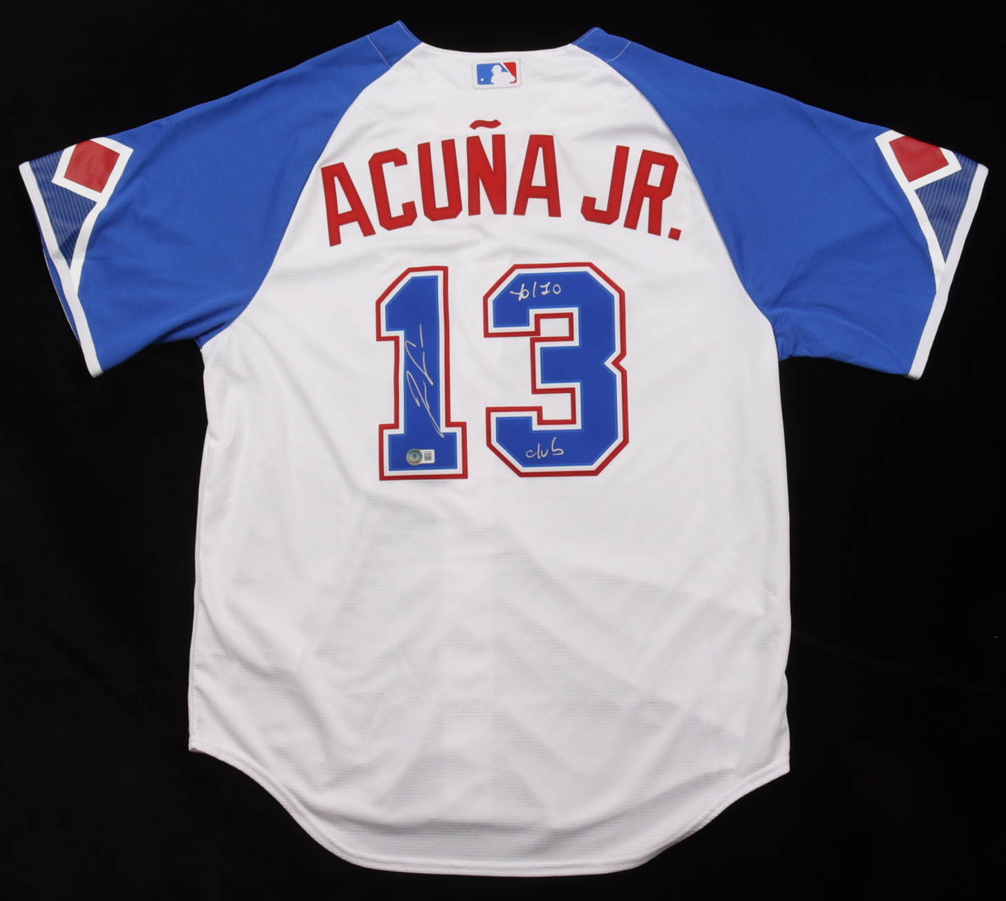 Ronald Acuna Jr. Signed Braves Nike Authentic Jersey Inscribed "40/70 Club" (Beckett) at PristineAuction.com Ronald Acuna Jr. Signed Braves Nike Authentic Jersey Inscribed "40/70 Club" (Beckett) at PristineAuction.com