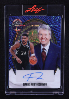 Giannis Antetokounmpo 2026 Leaf Metal Presidential Autographs Laser Blue #BAGA1 #1/1 at PristineAuction.com