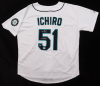 Ichiro Suzuki Signed Mariners Majestic Authentic Jersey Inscribed "01 ROY MVP" (Beckett & Suzuki) at PristineAuction.com