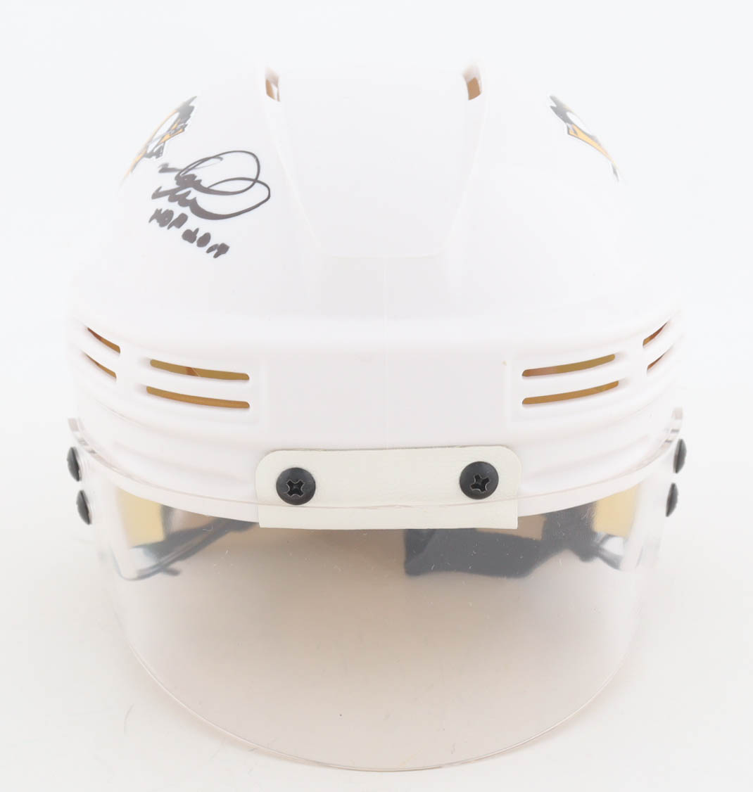Mark Recchi Signed Ducks Mini Helmet Inscribed "HOF 2017" (JSA) at PristineAuction.com Mark Recchi Signed Ducks Mini Helmet Inscribed "HOF 2017" (JSA) at PristineAuction.com