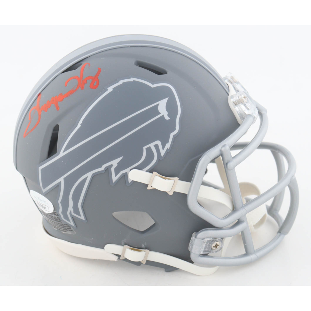 Thurman Thomas Signed Bills Slate Alternate Speed Mini Helmet (JSA) at PristineAuction.com