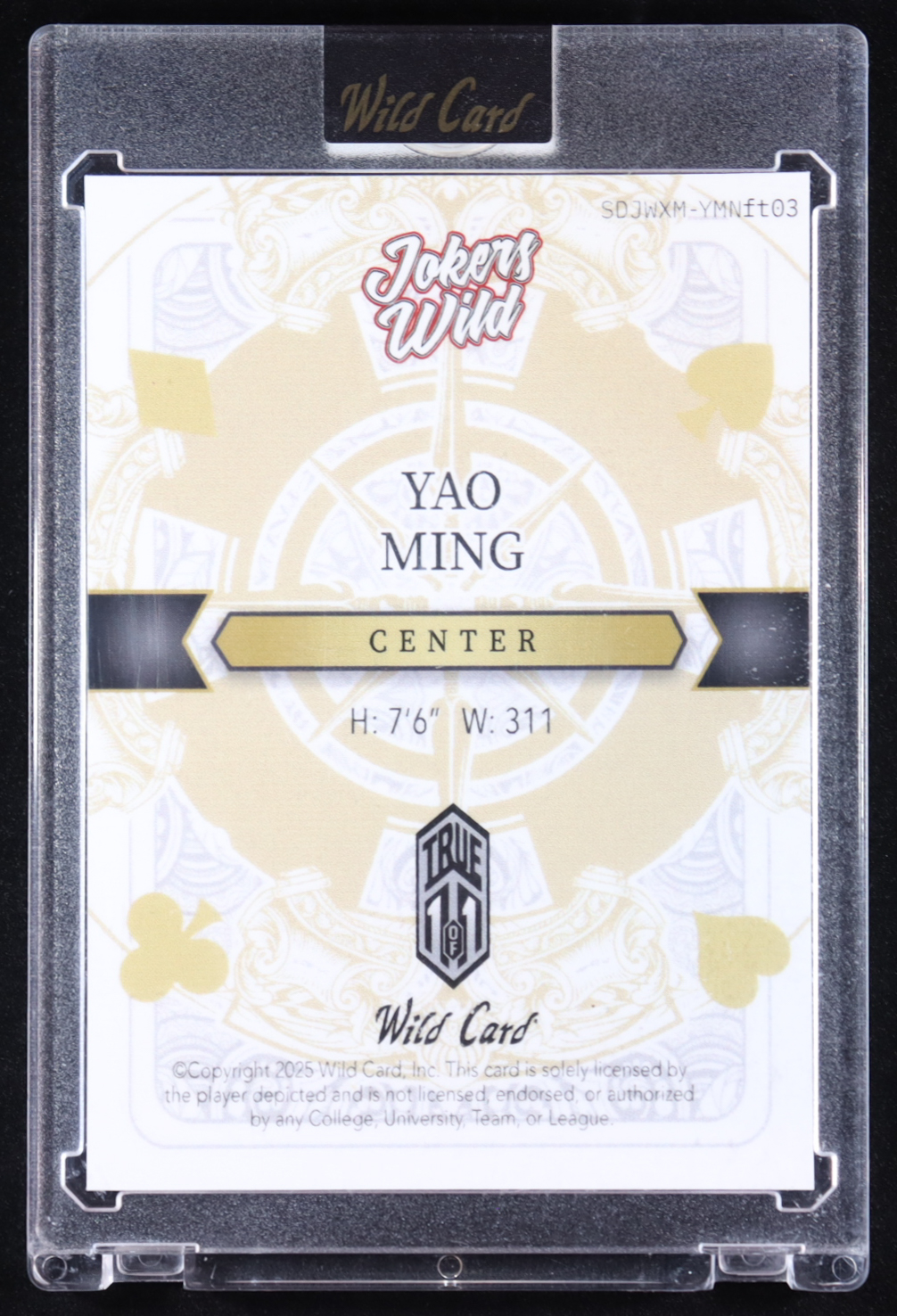 Yao Ming 2025 Wild Card Jokers Wild Multi-Sport Christmas Jokers #YMNft03 #1/1 at PristineAuction.com Yao Ming 2025 Wild Card Jokers Wild Multi-Sport Christmas Jokers #YMNft03 #1/1 at PristineAuction.com