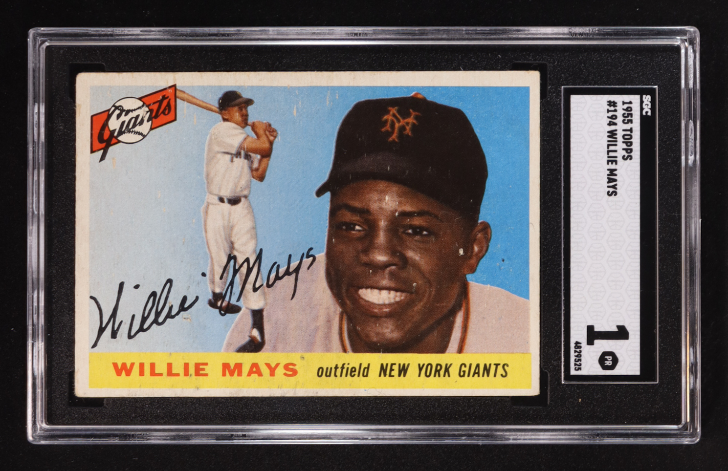 Willie Mays 1955 Topps #194 (SGC 1) at PristineAuction.com Willie Mays 1955 Topps #194 (SGC 1) at PristineAuction.com