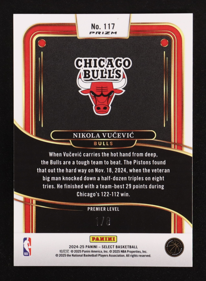 Nikola Vucevic 2024-25 Select Dragon Scale Prizms #117 #1/8 at PristineAuction.com Nikola Vucevic 2024-25 Select Dragon Scale Prizms #117 #1/8 at PristineAuction.com